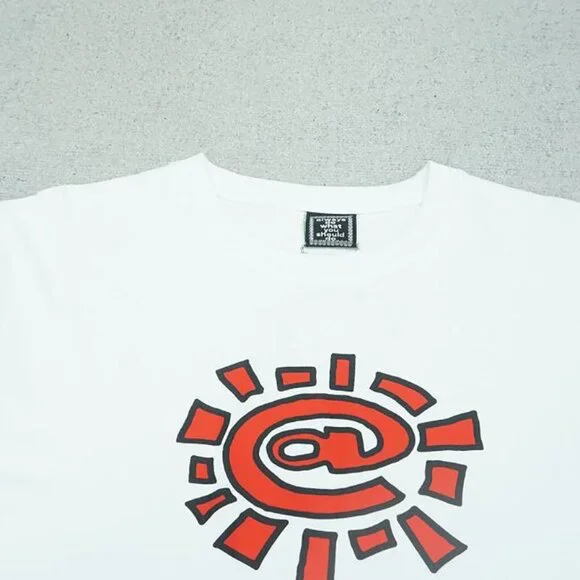 Always Sun Roll Basic Print White Short Sleeves